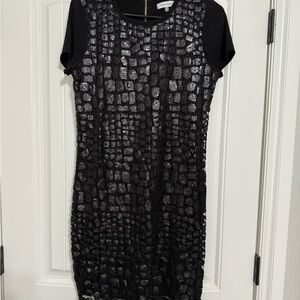 Calvin Klein Black Sequin Dress